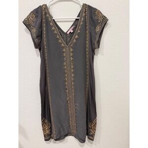 Calypso St Barth Embellished Silk V‎ Neck Tunic Dress XS